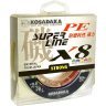 Леска плетёная Kosadaka Super PE X8 multicolor 0.18 150м