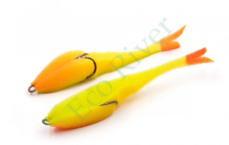 Поролоновая рыбка Yaman Devious Minnow на двойнике, р. 135 мм, цвет 21 UV (5 шт.)