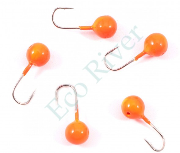 Мормышка вольфрамовая Яман Шар с отв, р.3,5 вес 0,40 цв.оранж(уп.5 шт.)