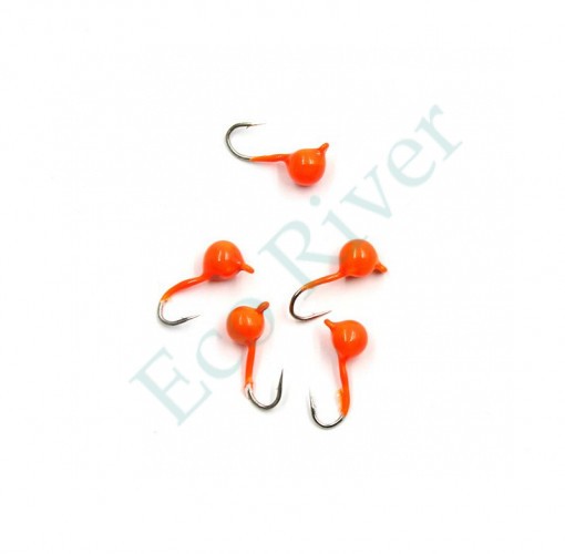 Мормышка вольфрамовая Яман Шар с ушк, р.3, вес 0,30 цв.оранж.(уп.5 шт.)