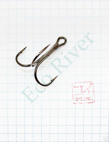 Крючок KOI ROUND TREBLE, размер 1/0 (INT), цвет BN, тройник (5 шт.)/23/