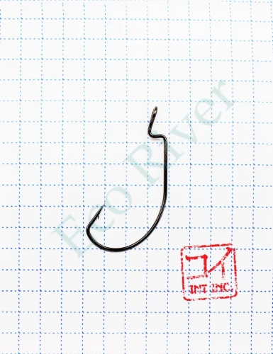 Крючок KOI WIDE RANGE WORM, размер 2 (INT), цвет BN, офсетный (10 шт.)/100/