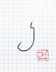 Крючок KOI WIDE RANGE WORM, размер 2 (INT), цвет BN, офсетный (10 шт.)/100/