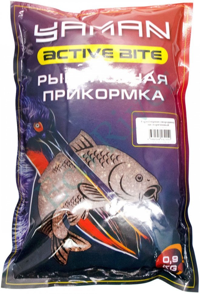 Прикормка Yaman Active Bite Карп (чёрная смородина), цв. коричневый, 900 г/15/