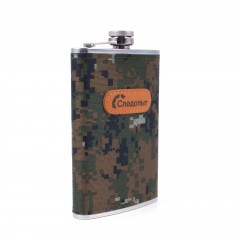 Фляжка Следопыт, в оплетке из oxford camo pixel, 280 мл/100/