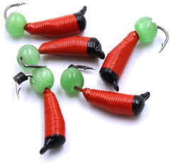 Мормышка вольф. безнасадочная Яман Ручейник №7, d-2.5 мм, L-9.5 мм, вес 1,00 гр., кошачий глаз све