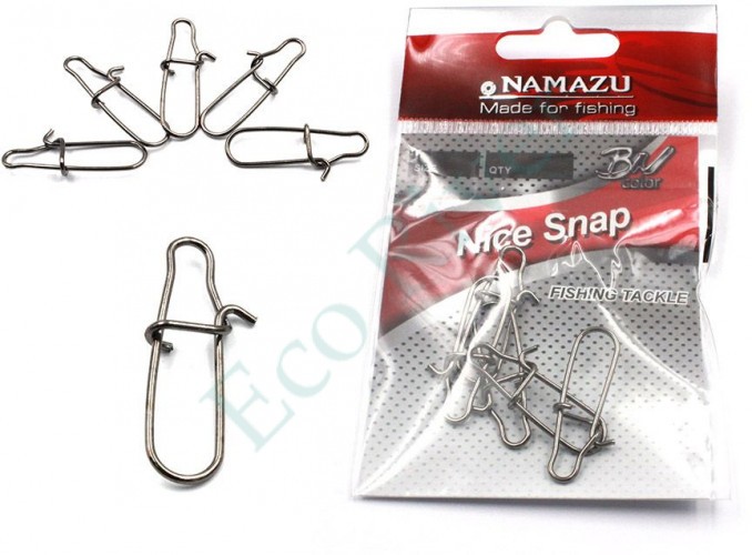 Карабин Namazu NICE SNAP, цв. BN, р. 1, test-19 кг (уп.10 шт)/1500/