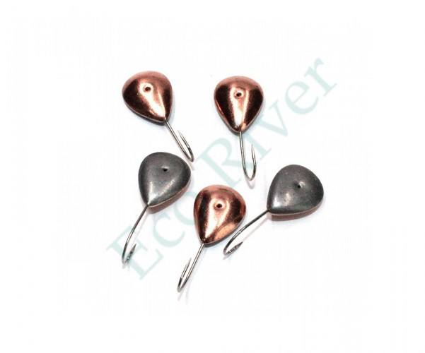 Мормышка паяная Яман Сердечко, вес 0,74 г, медь (уп. 5 шт.)