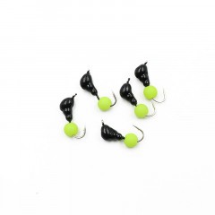 Мормышка безнасадочная Яман Муравей с ушком, вес 0,45 г, шарик желтый неон (уп. 5 шт.)