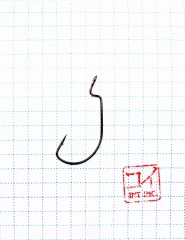 Крючок KOI WIDE RANGE WORM, размер 4 (INT), цвет BN, офсетный (10 шт.)/100/