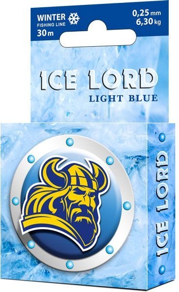 Леска Aqua Ice Lord light blue 0.12 30м