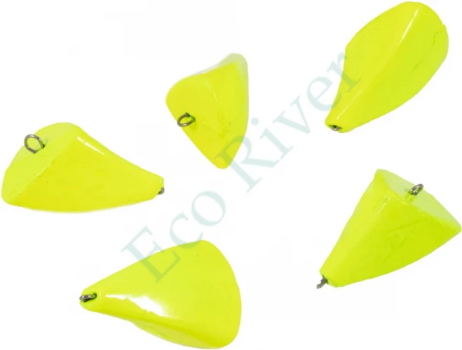 Груз Пуля-эксцентрик окрашенный разборный Яман (5 шт.) - 52 гр., жёлтый/100/