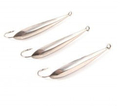 Блесна вертикальная Яман Лодочка малая,размер 37 мм, вес 4 г, цвет никель (уп.3 шт.)/150/