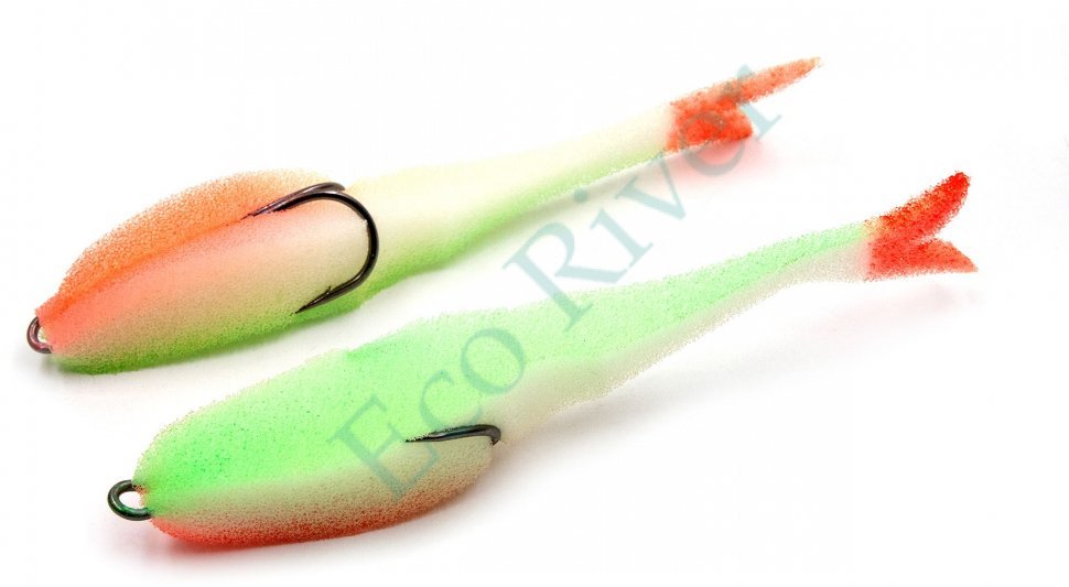 Поролоновая рыбка Yaman Devious Minnow на двойнике, р. 135 мм, цвет 23 UV (5 шт.)