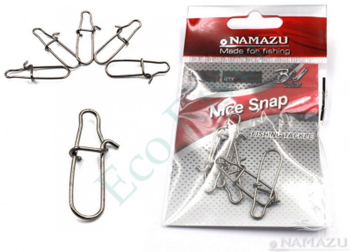 Карабин Namazu NICE SNAP, цв. BN, р. 2, test-23 кг (уп.10 шт)/1500/