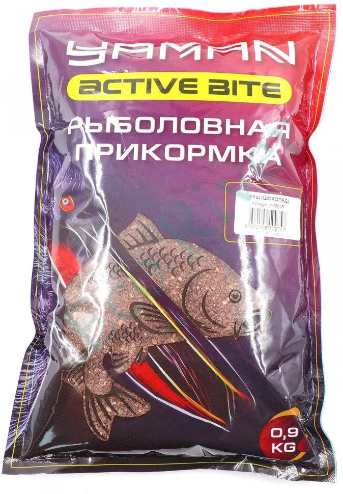 Прикормка Yaman Active Bite Лещ (шоколад), цв. коричневый, 900 г/15/