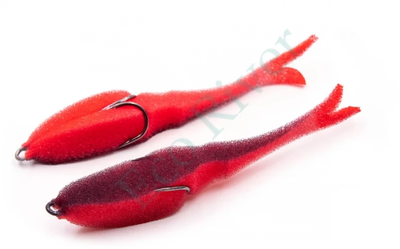 Поролоновая рыбка Yaman Devious Minnow на двойнике, р. 135 мм, цвет 24 UV (5 шт.)