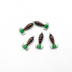 Мормышка вольф. безнасадочная Яман Черт с петлей (длинный) Малек, d-3 мм, вес 0,9 г, подвеска икри