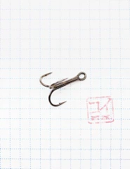 Крючок KOI ROUND TREBLE, размер 4 (INT), цвет BN, тройник (10 шт.)/19/