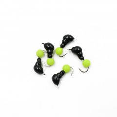 Мормышка безнасадочная Яман Муравей с ушком, вес 0,8 г, шарик желтый неон (уп. 5 шт.)
