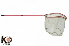 Подсак KYODA FZ-7585 складной, прямоугольный, прорезин.ткань, ручка 2,1 м, размер 75 Х 85 см