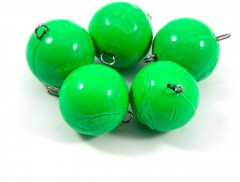 Груз Чебурашка окрашенный разборный Яман (5 шт.) - 44 гр., зелёный/125/