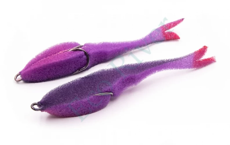 Поролоновая рыбка Yaman Devious Minnow на двойнике, р. 135 мм, цвет 25 UV (5 шт.)