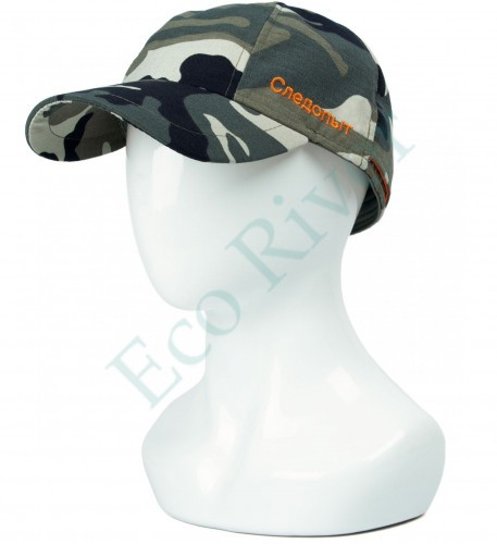 Бейсболка Следопыт - СИГНАЛ с откидным оранж. верхом, ткань смесовая, цв.КМФ, р-р XL/50/