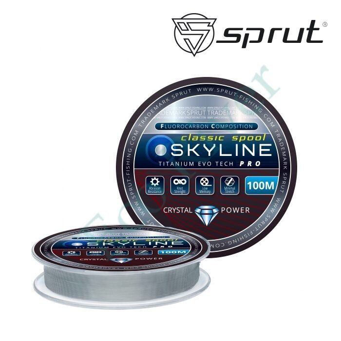 Леска Sprut Skyline Fluorocarbon Composition EvoTech Classic titan 0.205 100м