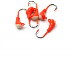 Мормышка Яман уралка с ушком., цв.04, с фосф. пяткой, d 3, вес 0,3 г (уп.5 шт.)