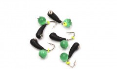 Мормышка вольф. безнасадочная Яман Уралка с отв. с коронкой из никеля, d-4 мм, вес 1,0 г, кошачий