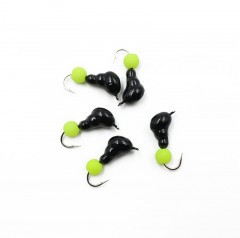 Мормышка безнасадочная Яман Муравей с ушком, вес 1 г, шарик желтый неон (уп. 5 шт.)