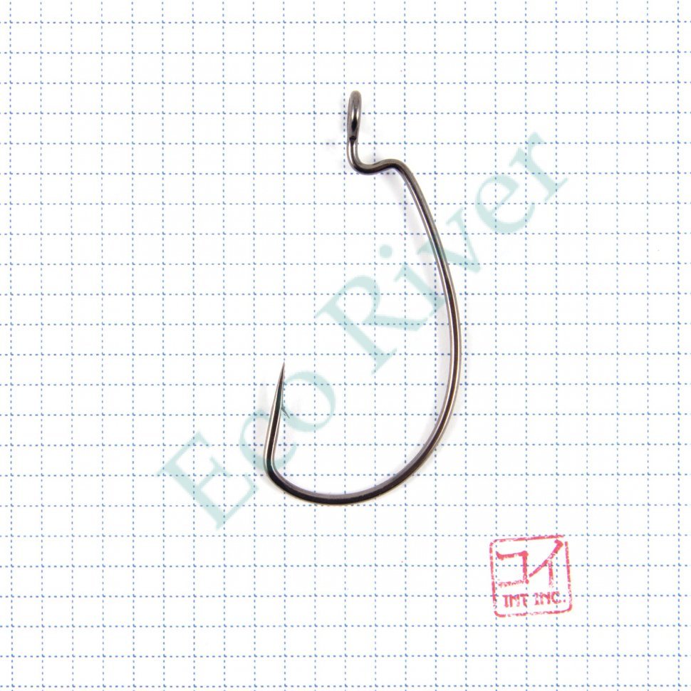 Крючок KOI MAGNA SUPER LOCK WORM, размер 7/0 (INT), цвет BN, офсетный (5 шт.)/23/