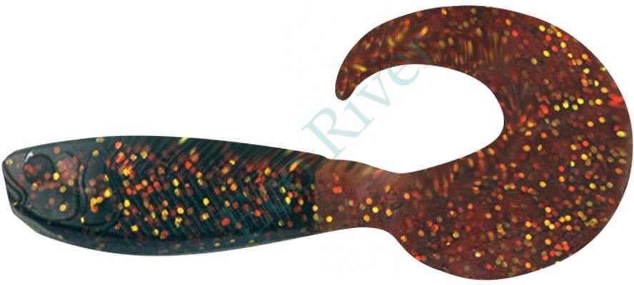 Твистер Yaman PRO Mermaid Tail, р.3 inch, цвет #09 - Motor Oil (уп. 10 шт.)