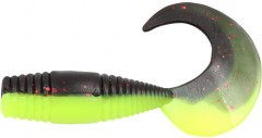Твистер Yaman PRO Spry Tail, р.2 inch, цвет #32 - Black Red Flake/Chartreuse (уп. 10 шт.)