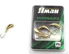 Мормышка Яман Комар с отв., цв.GOLD PLATED, р.4, вес 0,5 г (уп. 5 шт.)