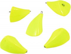 Груз Пуля-эксцентрик окрашенный разборный Яман (5 шт.) - 56 гр., жёлтый/100/