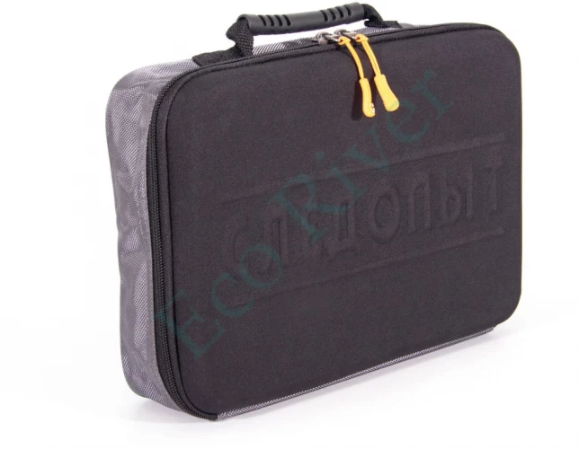 Сумка рыболовная Следопыт Module Case, 30х22х10 см, цв. серый + 2 коробки Luno 20/3/