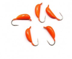 Мормышка вольфрамовая Яман  Банан с ушк, р.2,вес 0,4,цв.оранж.(уп.5 шт.)