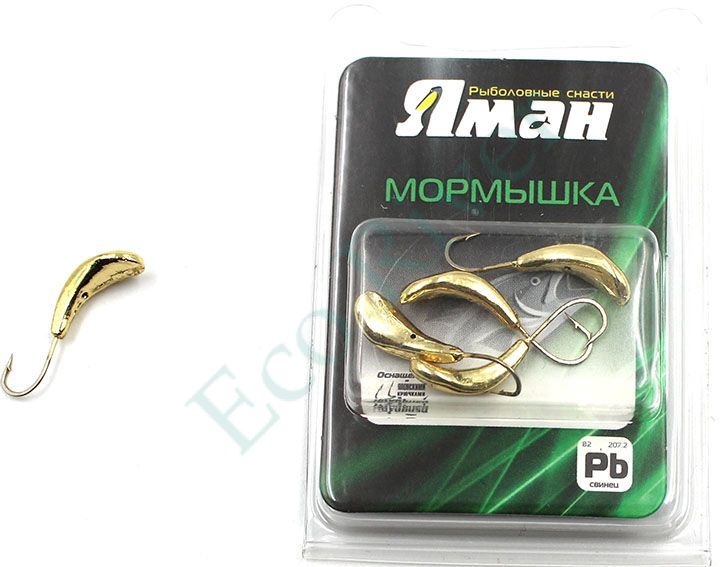 Мормышка Яман Комар с отв., цв.GOLD PLATED, р.5, вес 1,0 г (уп. 5 шт.)