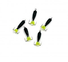 Мормышка вольф. безнасадочная Яман Черт с петлей (длинный), d-2 мм, вес 0,5 г, капля с глазком, цв