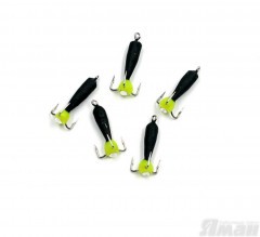 Мормышка вольф. безнасадочная Яман Черт с петлей (длинный), d-2 мм, вес 0,5 г, капля с глазком, цв