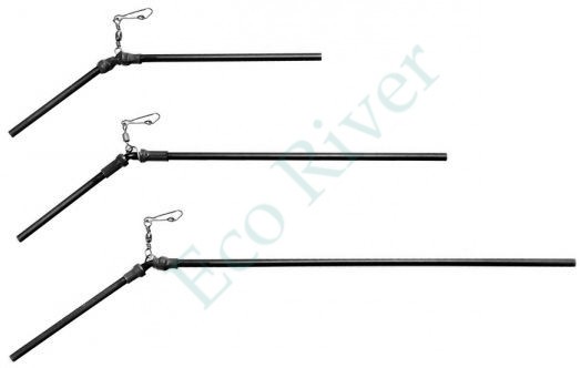 Антизакручиватель изогнутый черный 25см 10шт (Три кита)