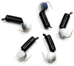 Мормышка безнасадочная Яман Гвоздешарик черный, d-2 мм, вес 0,45 г, кристалл белый (уп. 5 шт.)