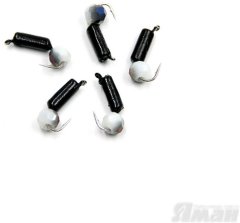 Мормышка безнасадочная Яман Гвоздешарик черный, d-2 мм, вес 0,45 г, кристалл белый (уп. 5 шт.)