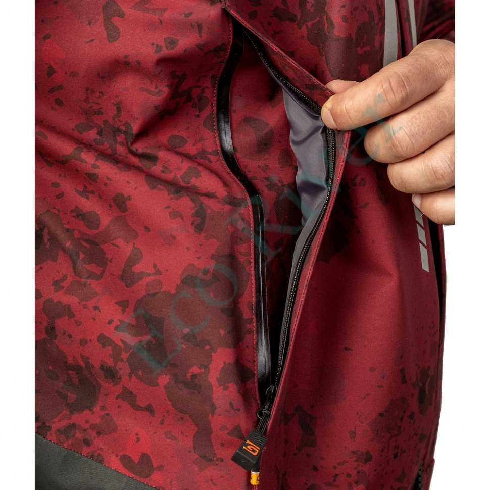Костюм рыболовный Graff демисезонный размер 4XL/182-188 (Bratex 20000, бордовый камо)