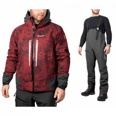 Костюм рыболовный Graff демисезонный размер 4XL/182-188 (Bratex 20000, бордовый камо)