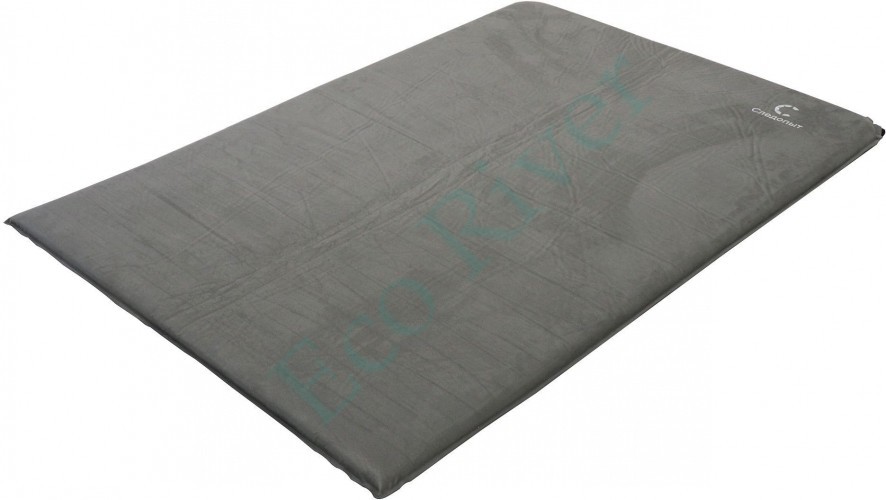 Коврик самонадувающийся Следопыт, двухместный, 187x130x5 cм, премиум, серый/6/