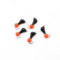 Мормышка безнасадочная Яман Муравей с ушком, вес 0,6 г, шарик оранжевый неон (уп. 5 шт.)