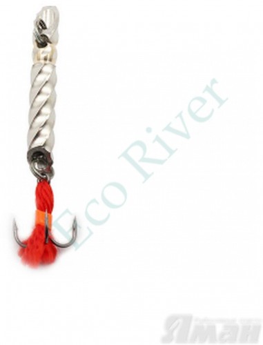 Блесна вертикальная Яман Шестигранка витая, размер 40 мм, вес 3,5 г